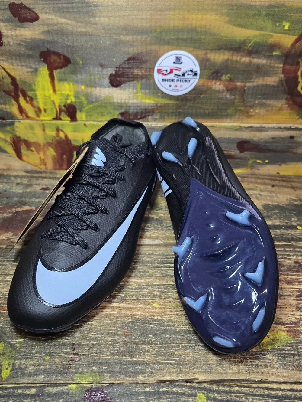 Nike Zoom Mercurial Vapor 16 Pro FG Soccer Cleats Black HF5448-001 Youth Sz 3.5Y